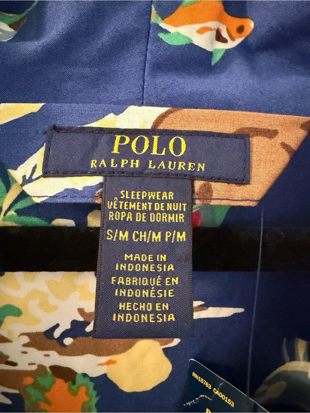 Polo by Ralph Lauren Blue Undersea Print Robe